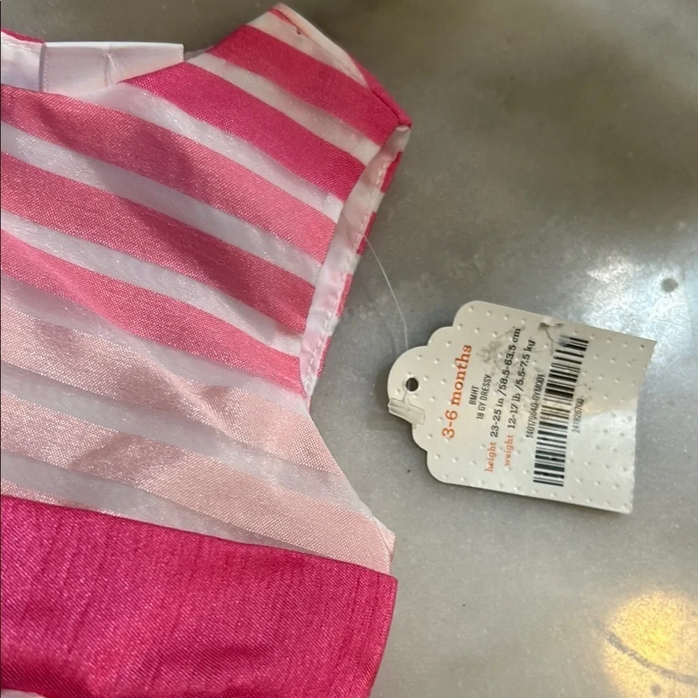 Gymboree Pink and White Sleeveless Scoop Neck Sundress